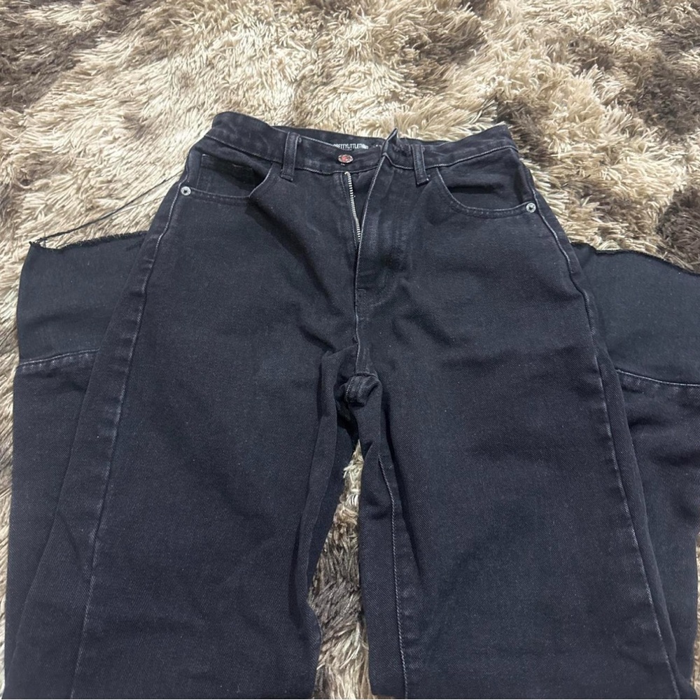 PrettyLittleThing Black Denim Pants